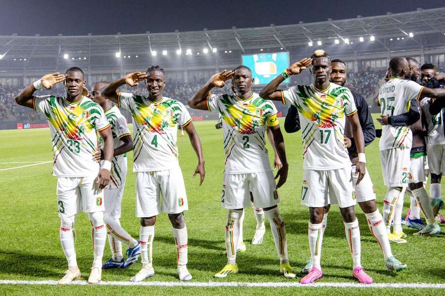 A festa dos jogadores do Mali