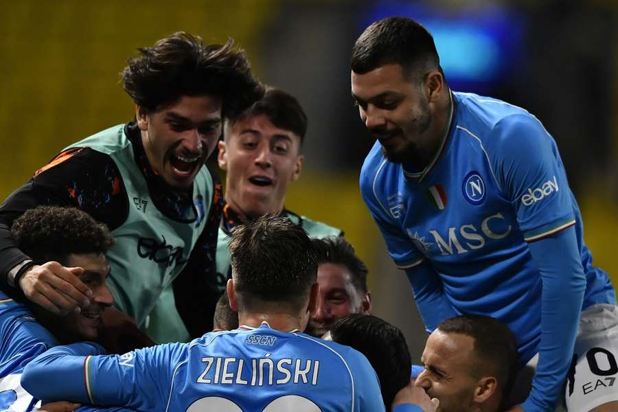 Napoli viert een doelpunt