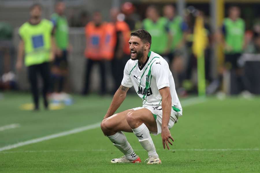 Domenico Berardi sărbătorește marcarea unui gol