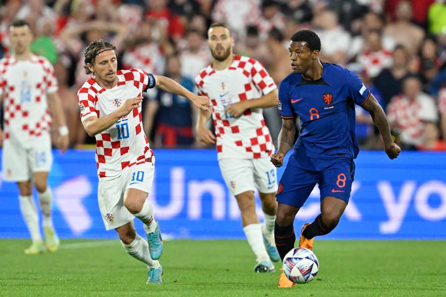 Wijnaldum lors de la demi-finale de Ligue des nations face à la Croatie la semaine dernière.