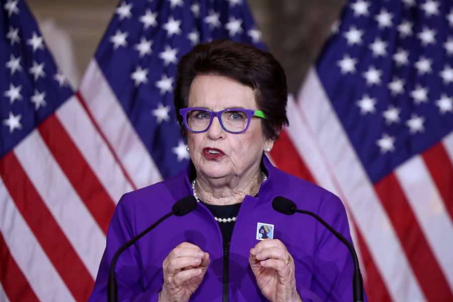 Billie Jean King is known for her blue jacket