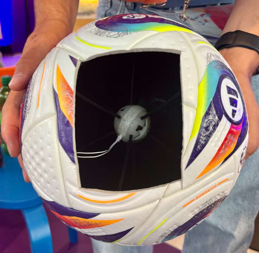 Le système technologique au sein du ballon, pour permettre d'aider l'arbitre à prendre des décisions.