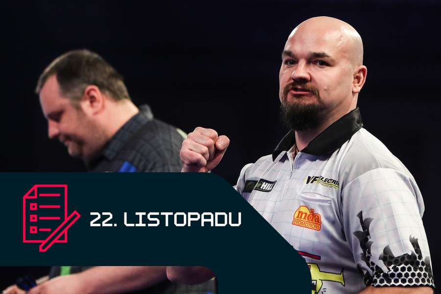 Karel Sedláček se na šipkařském majoru Players Championship utká s Ryanem Joycem.