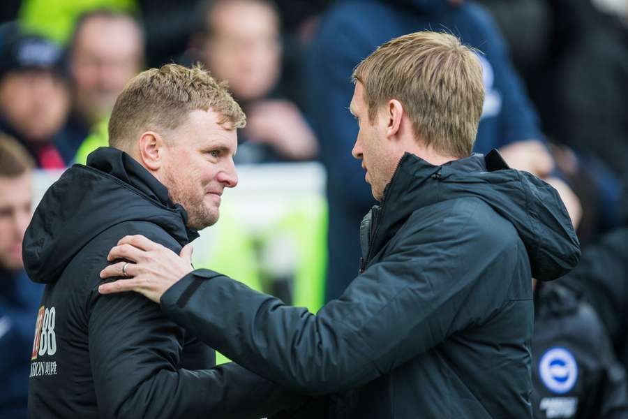 Eddie Howe (l) and Graham Potter are though to be among the leading contenders