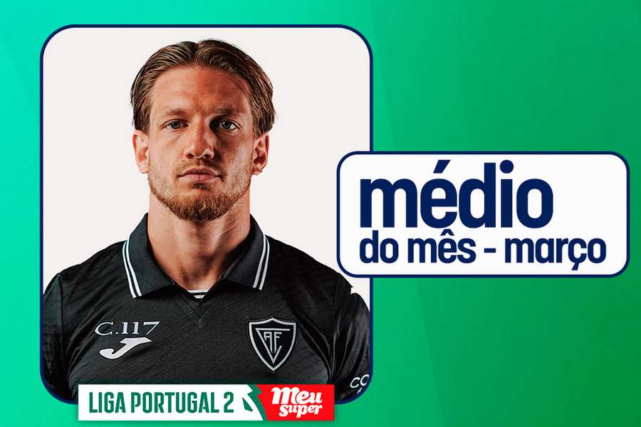 Kahraman eleito melhor jogador do mês de março na Liga 2 Kahraman eleito melhor jogador do mês de março na Liga 2
