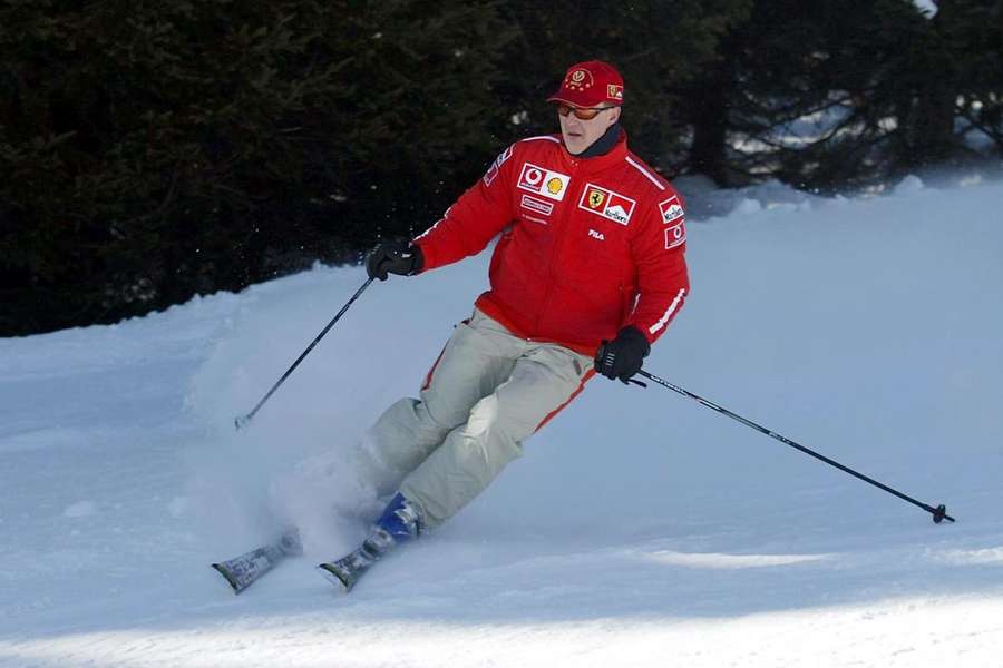 Michael Schumacher beim Skifahren