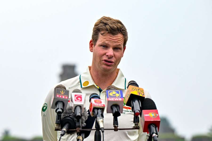 Australia's captain Steve Smith speaks during a press conference on the eve of their first Test cricket match against Sri Lanka