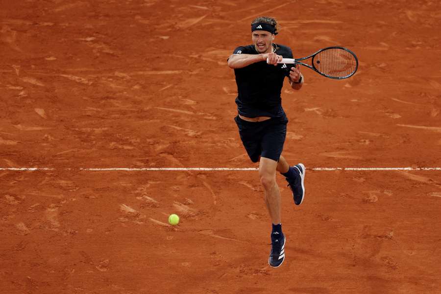 Alexander Zverev during his quarter-final at the 2026 French Open Alexander Zverev during his quarter-final at the 2026 French Open
