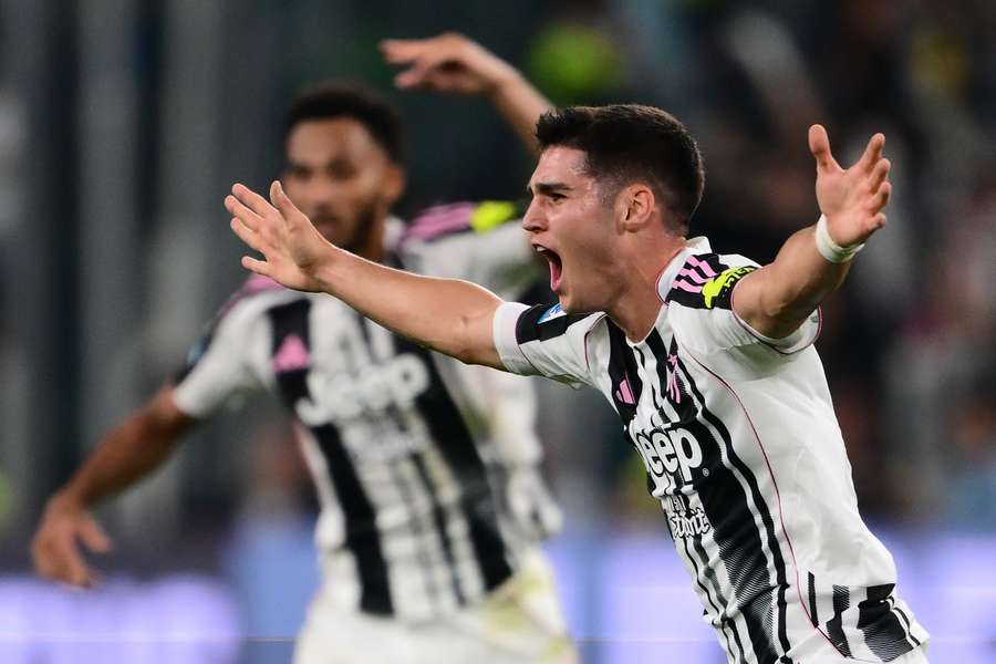 Adzic (right) celebrates his match-winner against Inter