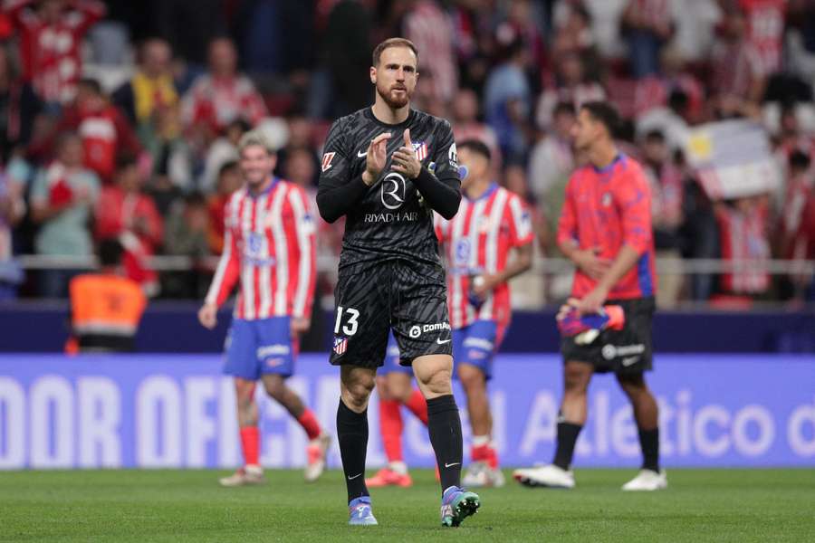 Jan Oblak podczas niedzielnego meczu Atlético de Madrid-Real Madryt