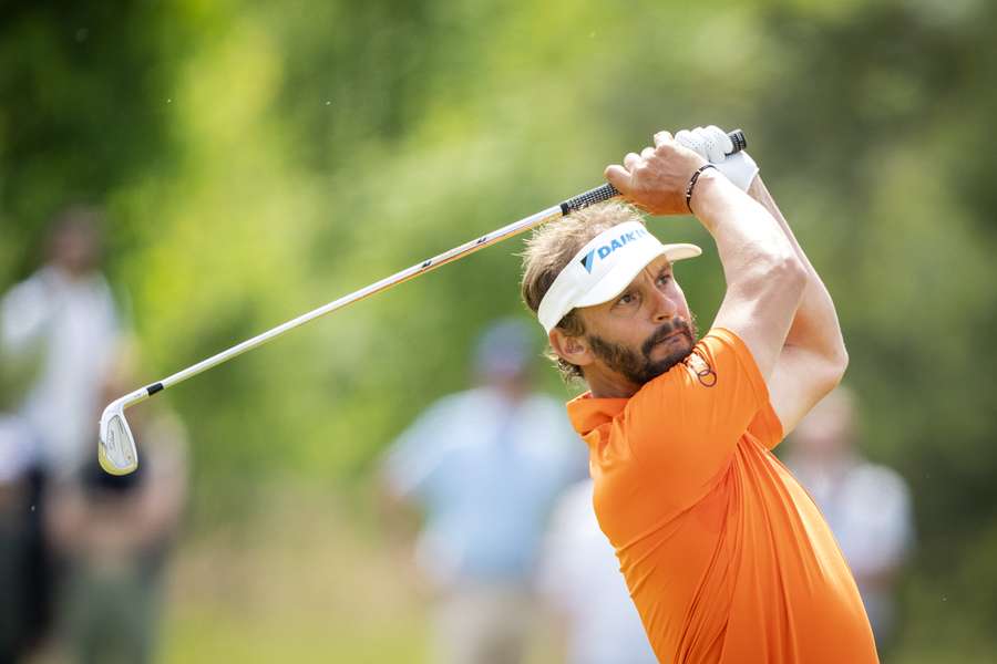 Joost Luiten in actie tijdens het KLM Open vorige maand