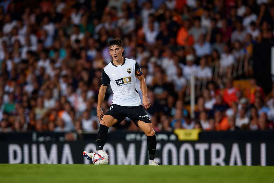 Pepelu durante el Valencia-Villarreal