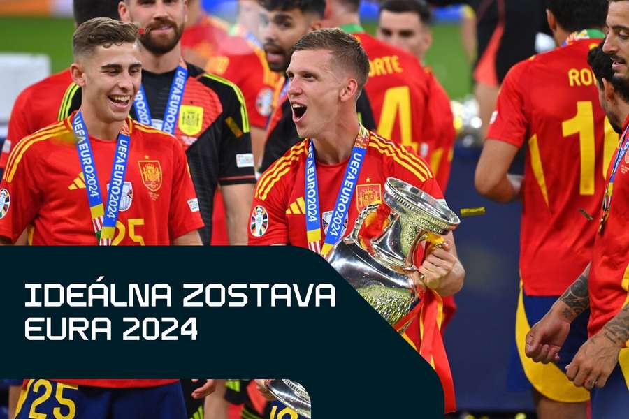 Dani Olmo (s trofejou v ruke) patril medzi hlavné opory Španielska.