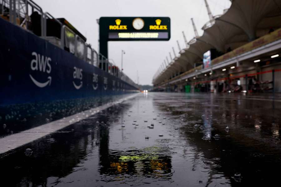 F1's pit lane in Sao Paulo - Wittich's final race as director