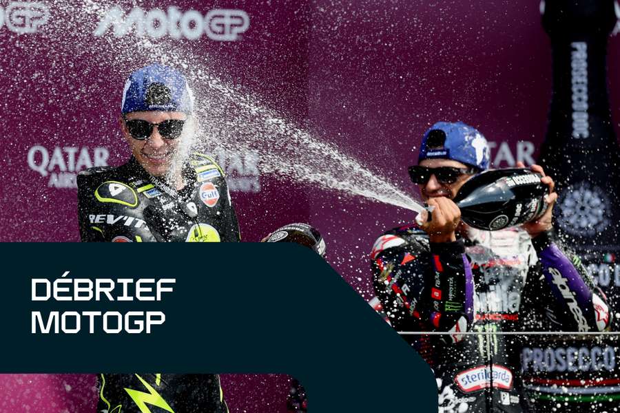 Raul Fernandez et Jorge Martin sur le podium de Silvertone. Raul Fernandez et Jorge Martin sur le podium de Silvertone.