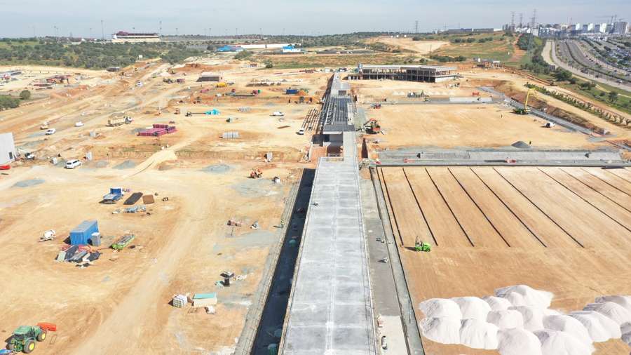 Vista aérea de los terrenos de la Ciudad Deportiva Rafael Gordillo