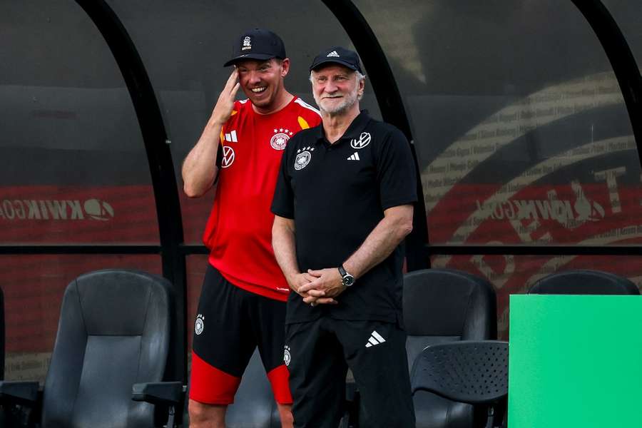 Rudi Völler und Julian Nagelsmann im Training bei der WM 2026 Rudi Völler und Julian Nagelsmann im Training bei der WM 2026