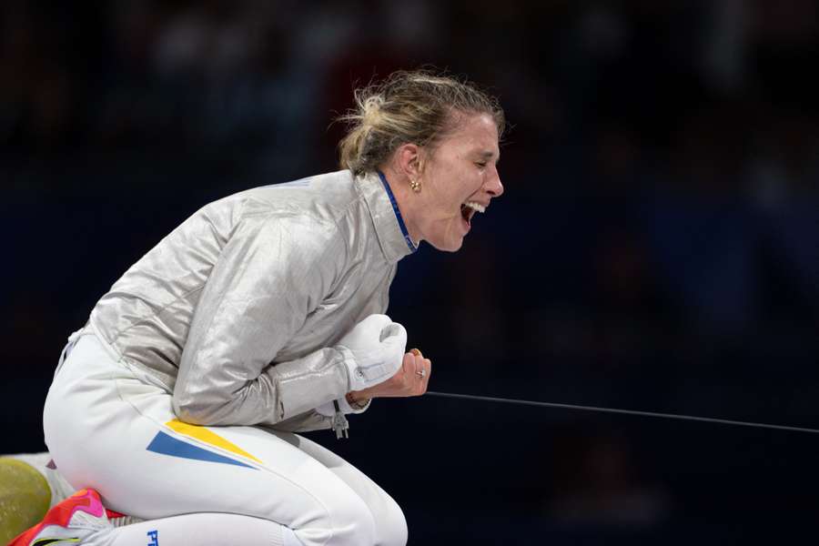 Olga Kharlan vierde haar bronzen plak als een gouden medaille