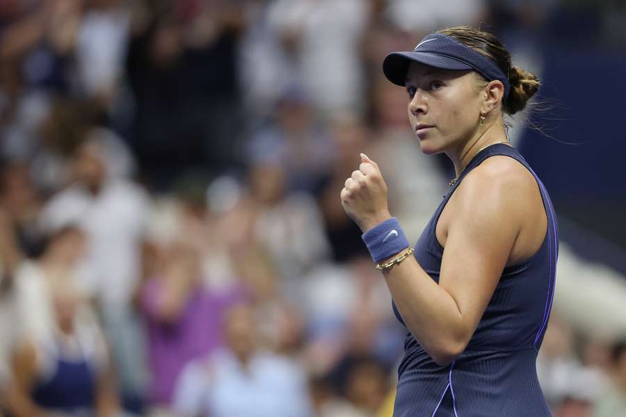 Amanda Anisimova réagit lors de la finale du simple dames de l’US Open 2025 face à Aryna Sabalenka. Amanda Anisimova réagit lors de la finale du simple dames de l’US Open 2025 face à Aryna Sabalenka.
