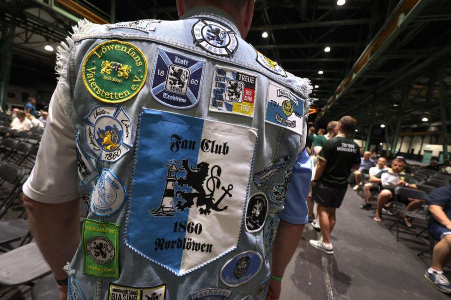 A fan pictured at the club's general meeting
