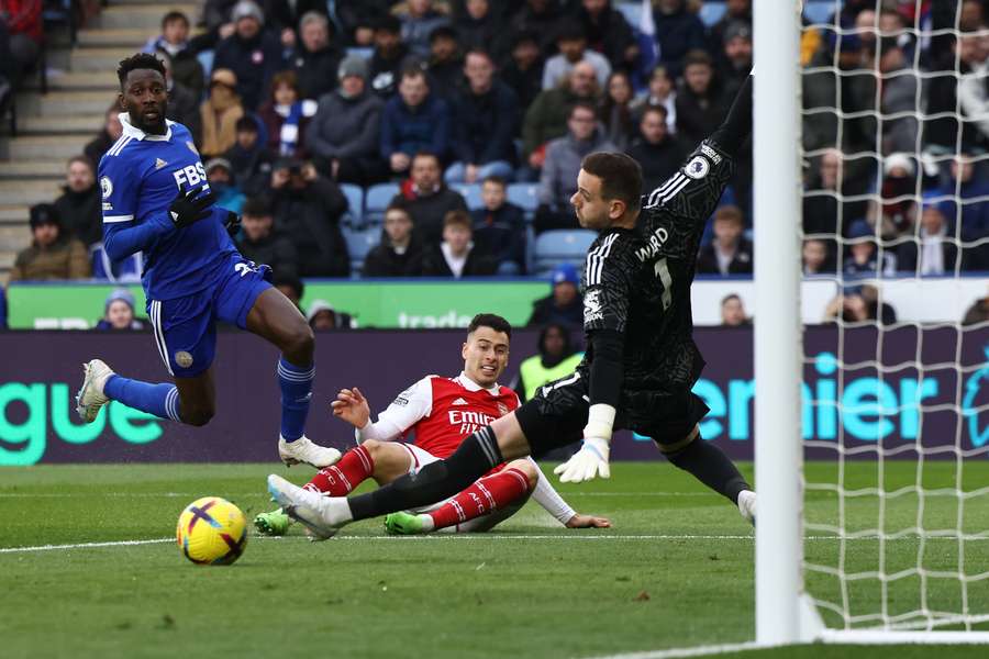 Arsenal's Brazilian midfielder Gabriel Martinelli scored the game's only goal