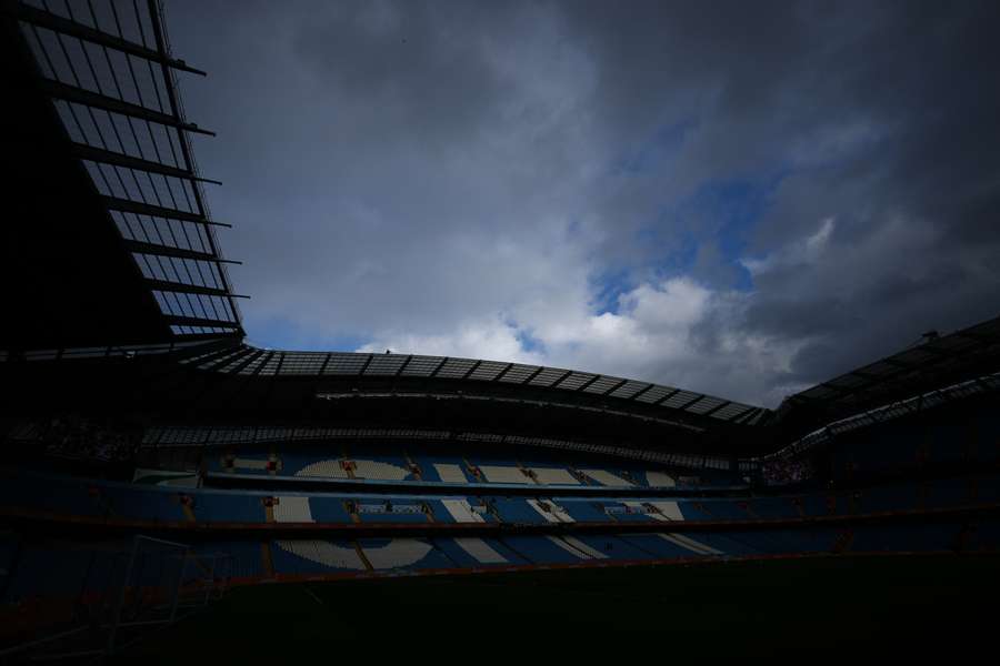 Vue générale de l'intérieur de l'Etihad Stadium de Manchester City avant un match Vue générale de l'intérieur de l'Etihad Stadium de Manchester City avant un match