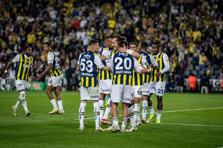 Jogadores do Fenerbahçe no passado fim de semana