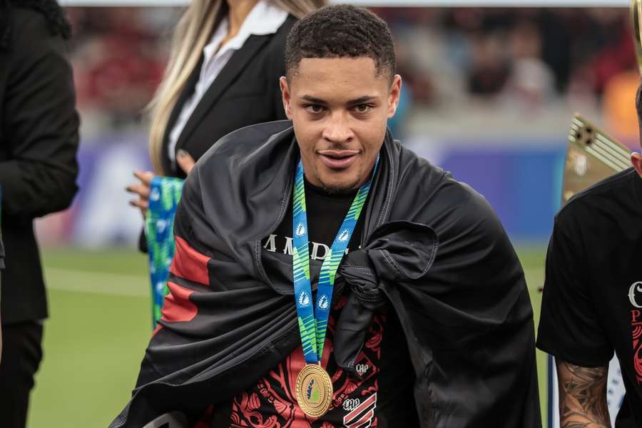 Young striker Vitor Roque from Paranaense