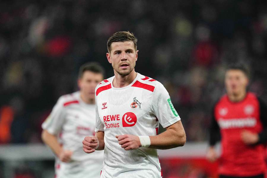 Imad Rondic z 1.FC Köln podczas meczu ćwierćfinałowego Pucharu Niemiec z Bayerem 04 Leverkusen