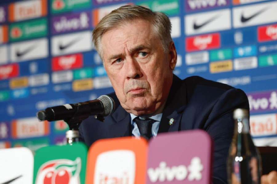 Ancelotti durante coletiva em Washington, capital dos Estados Unidos