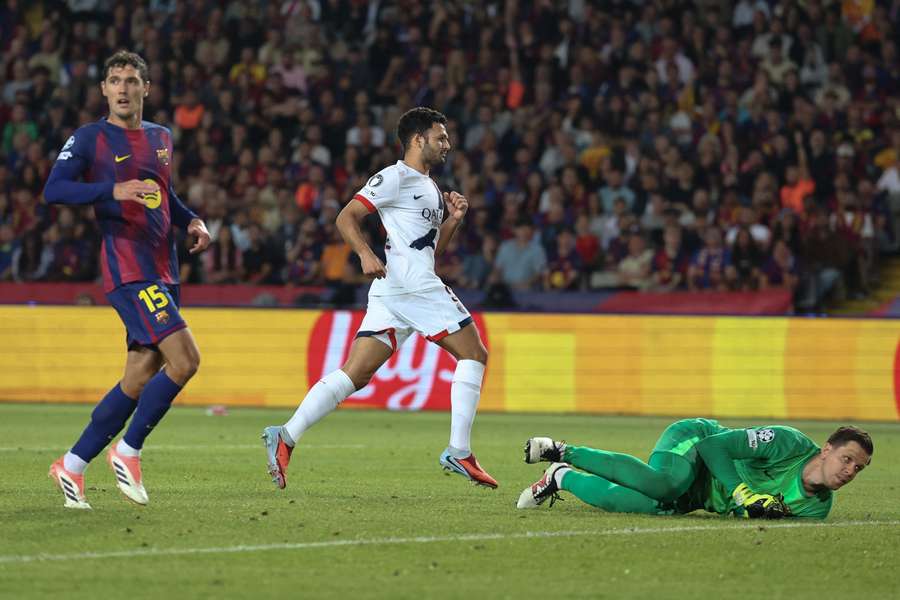 Gonçalo Ramos fez o gol da vitória do PSG sobre o Barcelona