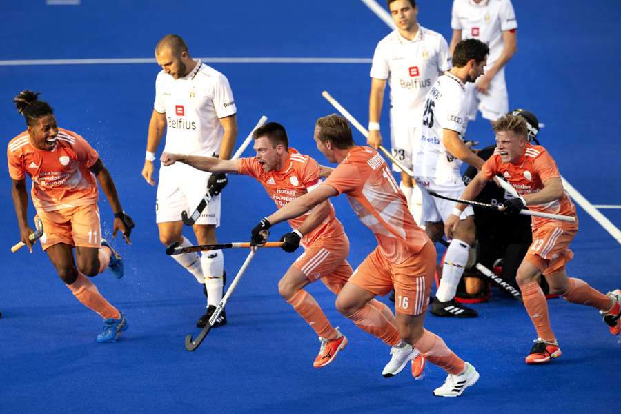 Nederlandse hockeyers naar finale EK na zege op olympisch kampioen België