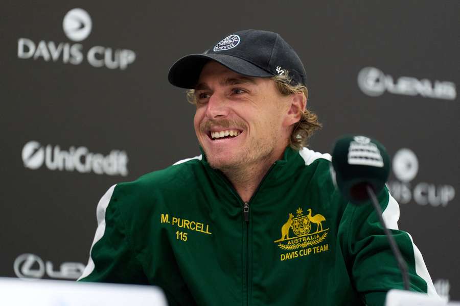 Max Purcell, sonriente durante la disputa de la última Copa Davis