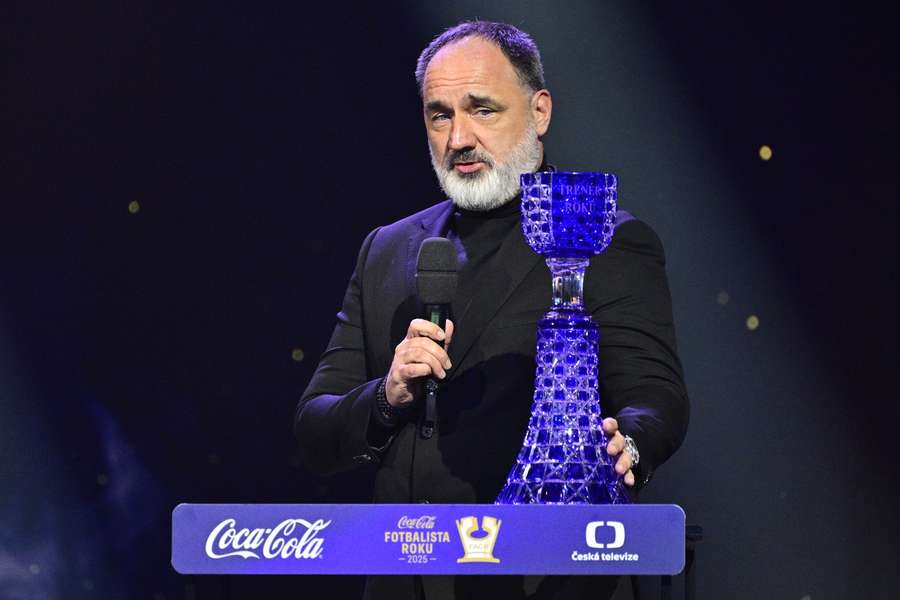 Trenér Slavie Jindřich Trpišovský.