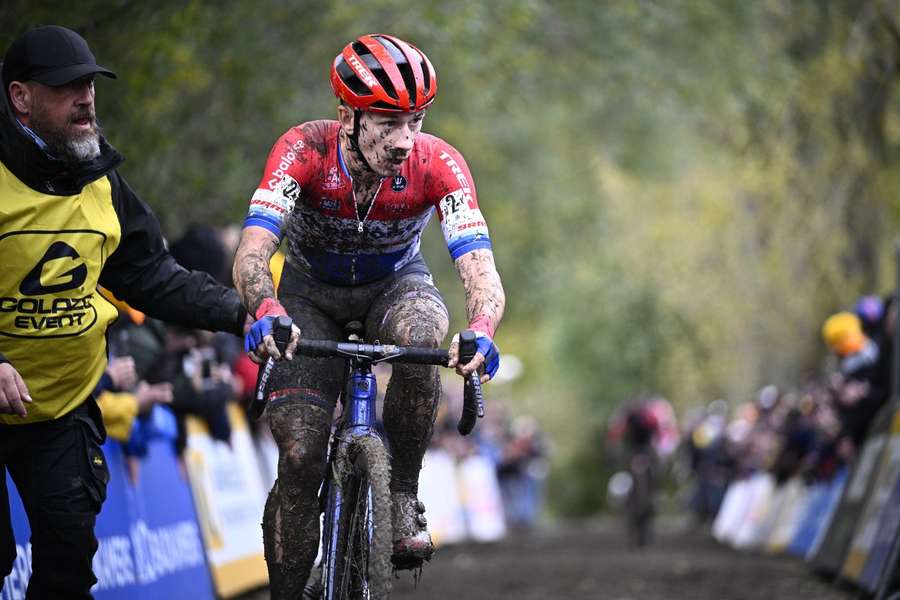 Lars van der Haar in actie tijdens de Koppenbergcross