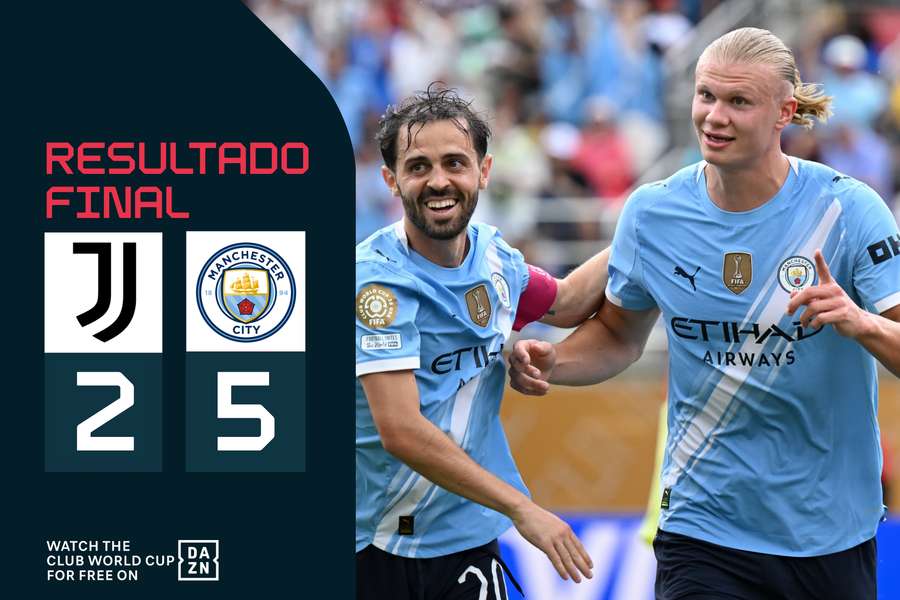 Bernardo festeja com Haaland