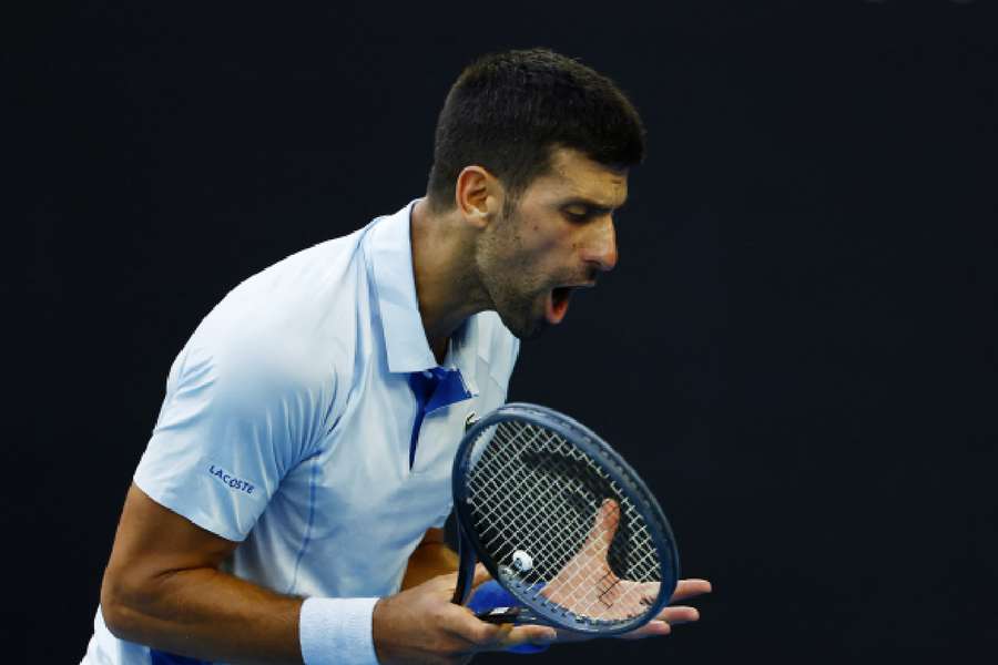 Djokovic grew frustrated in the second set