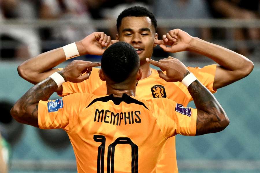 Memphis bejubelt mit Cody Gakpo das 1:0 gegen die USA.