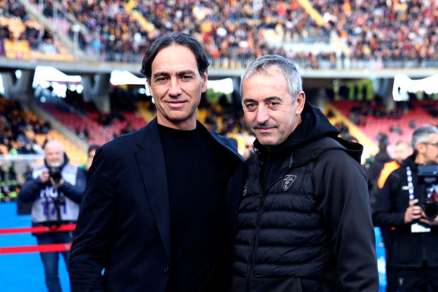 Alessandro Nesta e Marco Giampaolo prima di Lecce-Monza