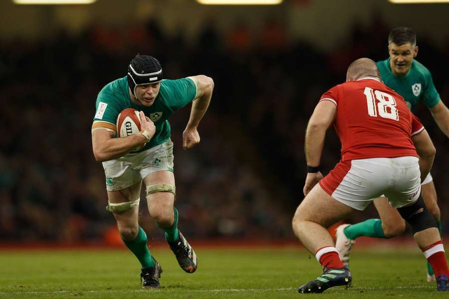 Ryan runs with the ball against Wales