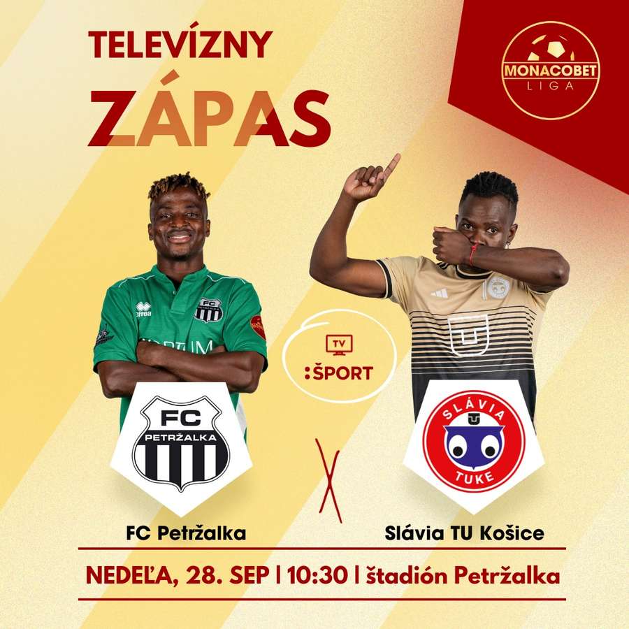 Petržalka a Slávia sa ukážu televíznym divákom.