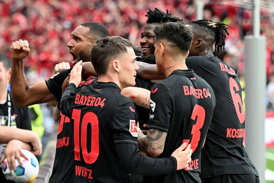 Bayer Leverkusen im Jubel.