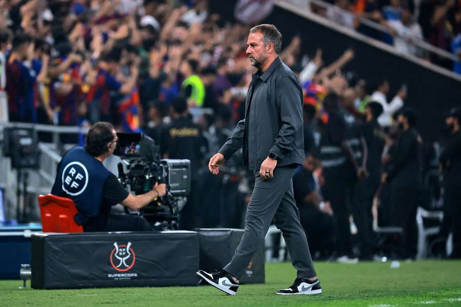Barcelona manager Hansi Flick during the Spanish Super Cup final