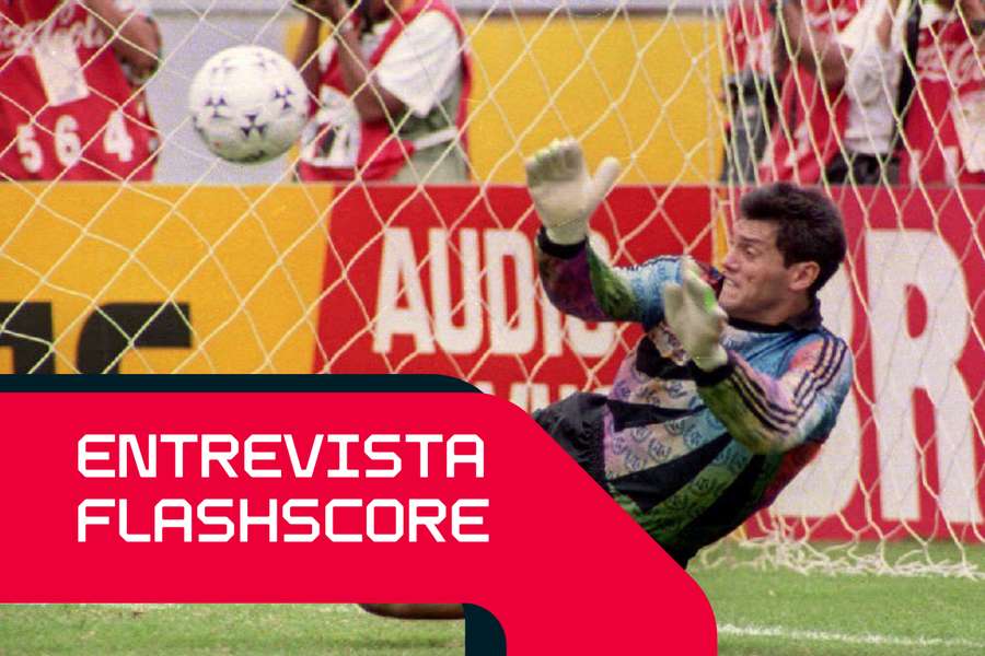Goycochea defende um dos vários penáltis da carreira