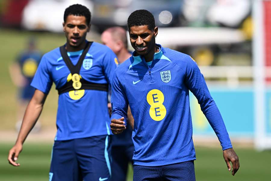 Marcus Rashford se prepara para o duelo contra Malta