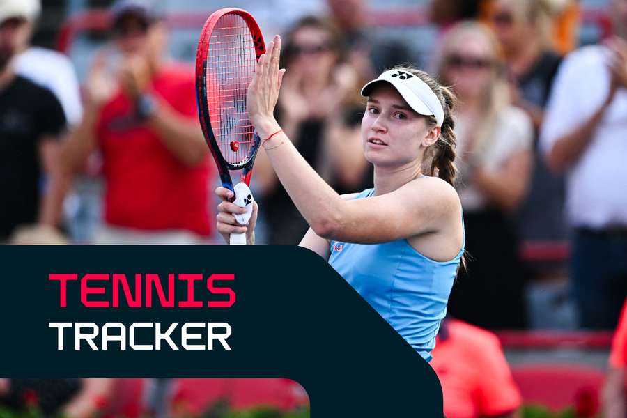 Rybakina celebrates her last 16 victory