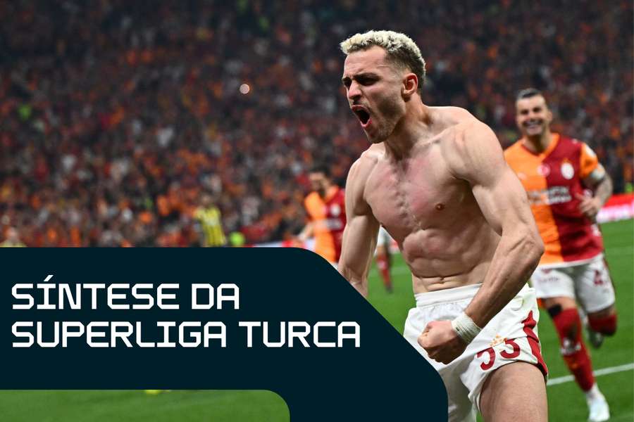 Baris Alper Yilmaz celebra o seu golo frente ao Fenerbahçe