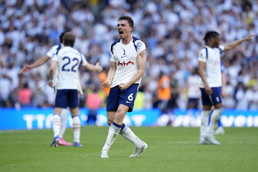 Tottenham Hotspur's Joao Palhinha during the win over Everton
