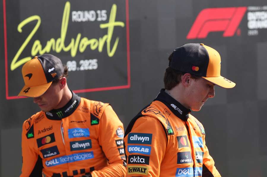 Lando Norris and Oscar Piastri after Dutch Grand Prix qualifying