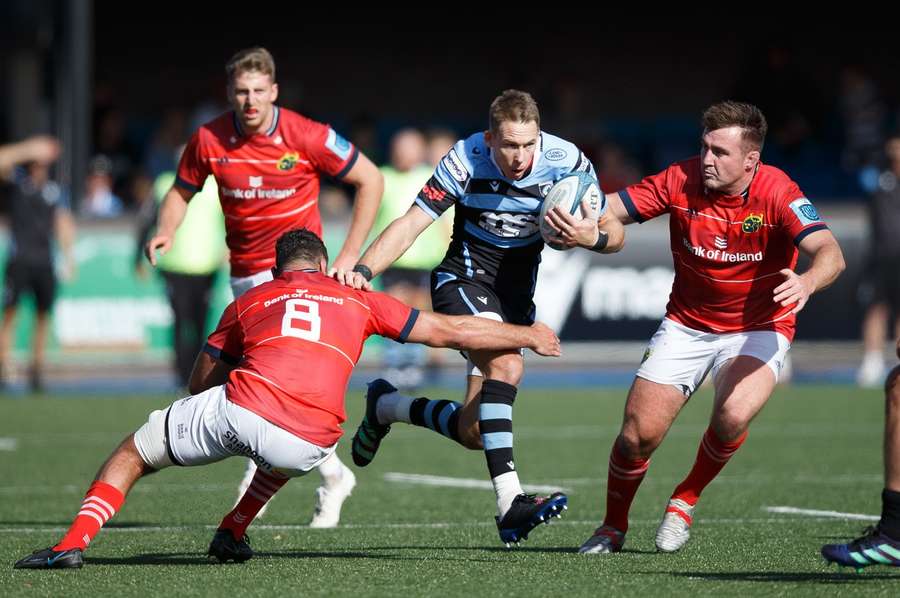 Cardiff's Liam Williams is tackled against Munster on 17 September.